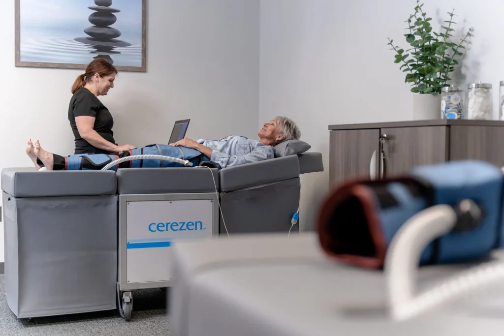 Older woman receiving Cerezen ECP therapy