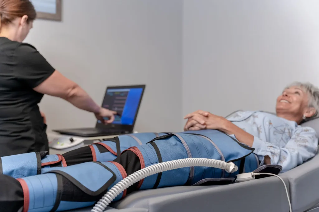 Older woman receiving Cerezen ECP therapy