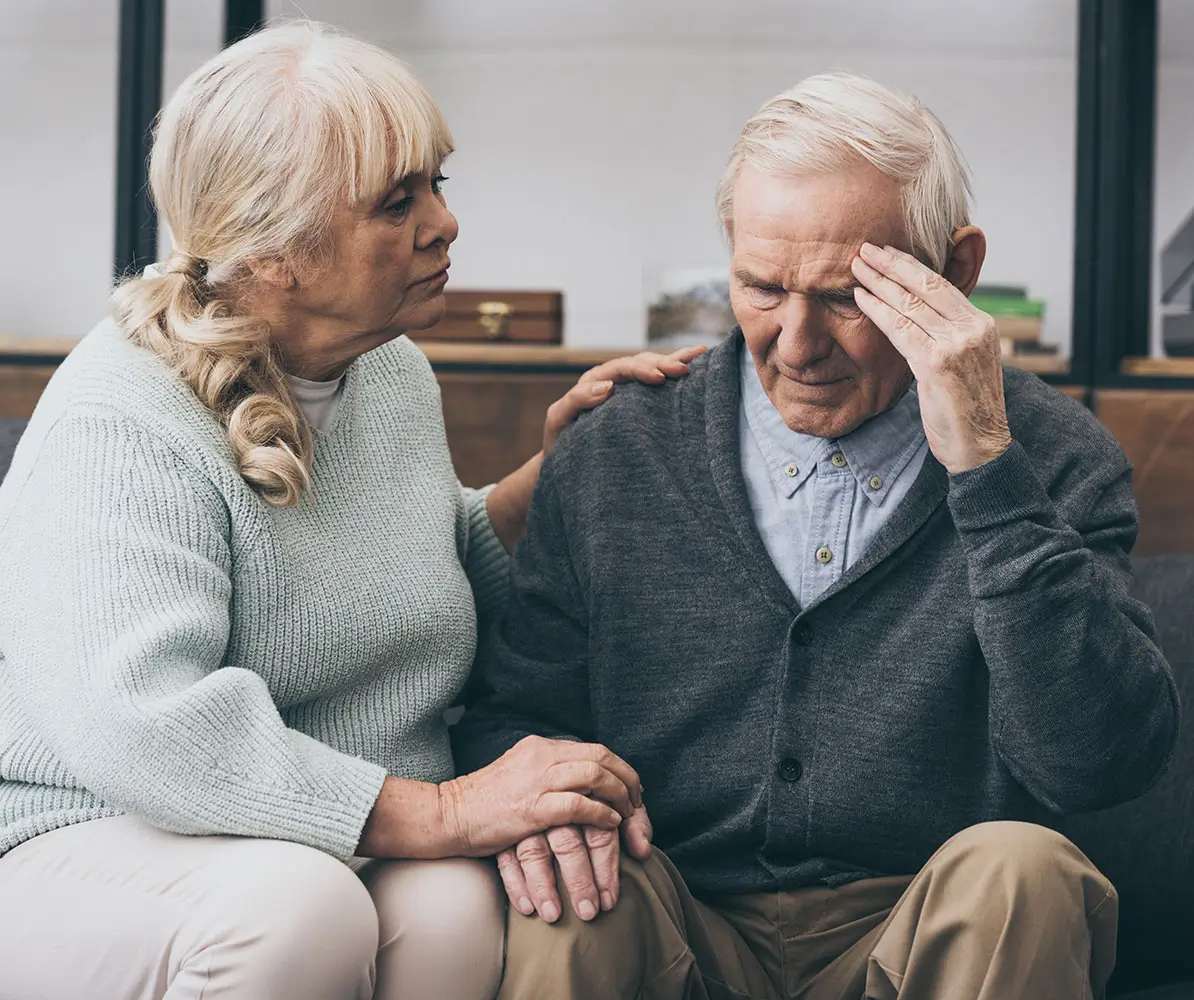 Couple with partner with Alzheimer's Disease